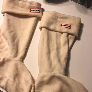 Hunter boot socks. Cream in color